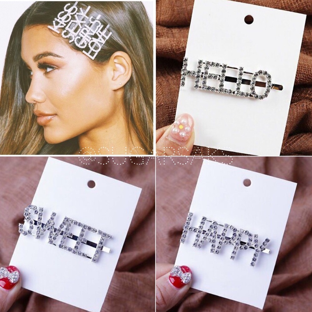 Rhinestone Bling Hair Clip Barrettes